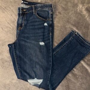 Stylish Distressed Blue Jeans